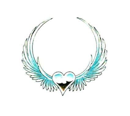 Angel Wings Love Tattoos Design Image 